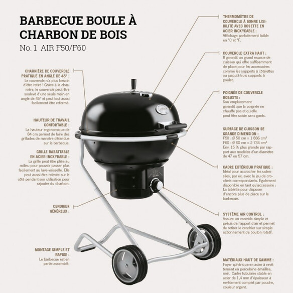 Barbecue Rosle Air F50 Charbon
