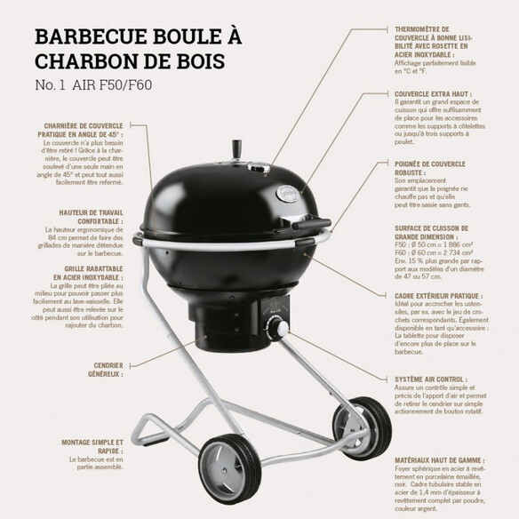 Barbecue Rosle Air F60 Charbon