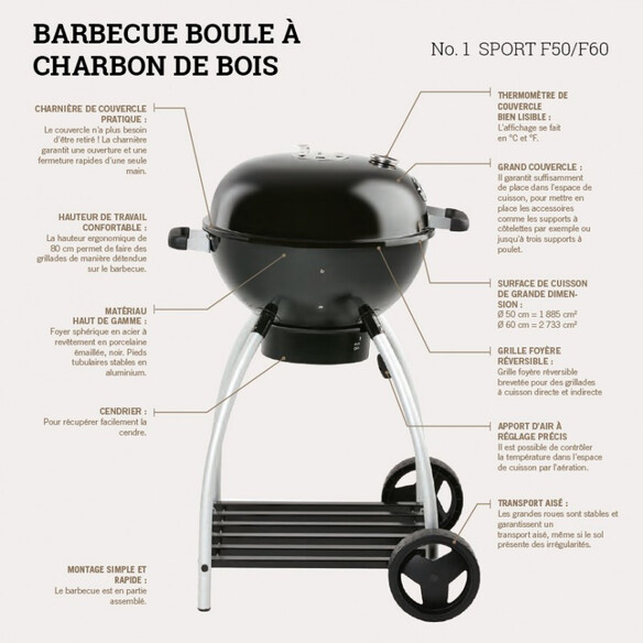 Barbecue Rosle Sport F50 Charbon