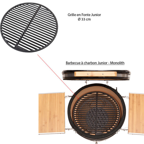 Grille en Fonte pour barbecue  JUNIOR - Monolith