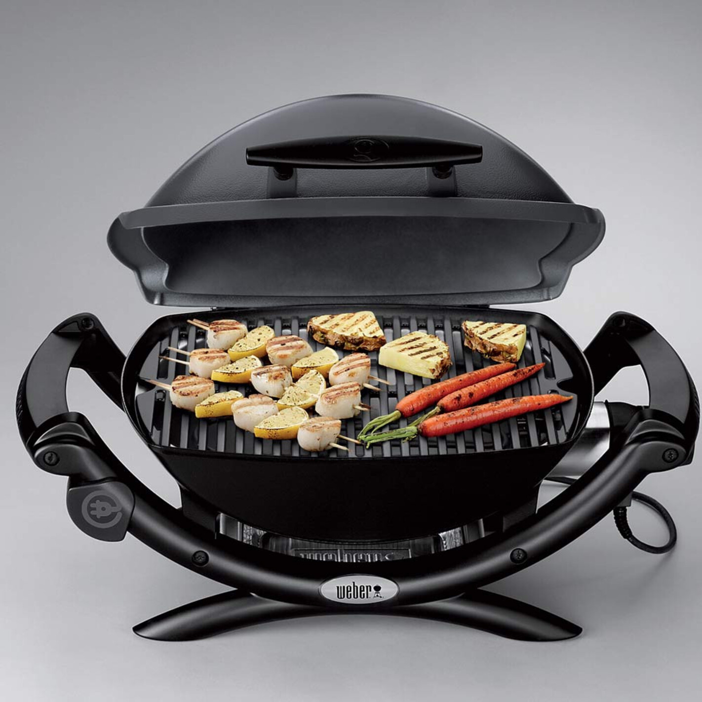 Lot de 2 grilles en Fonte émaillée pour barbecue Q1400 et Grille en 2 parties en Fonte émaillée pour barbecue Q2400