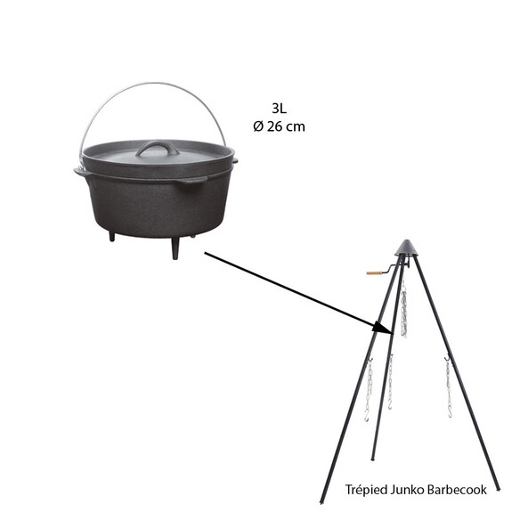 Cocotte en fonte 3L Barbecook