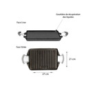 Plancha double face fonte émaillée rectangle 27x21cm- Vaello Plancha double face fonte émaillée rectangle 27x21cm- Vaello