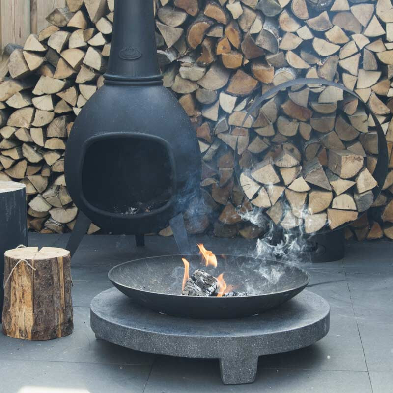 Fonte feu Brasero noir ouvert log charbon cheminée cheminée nouvelle par réduction de maison 