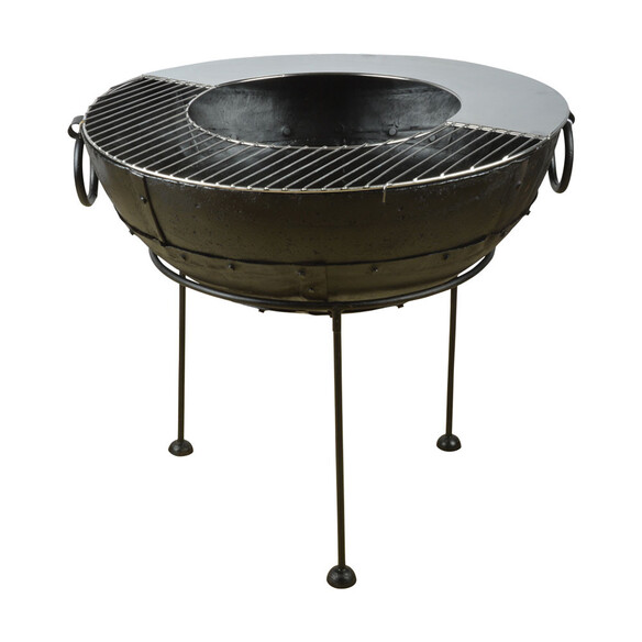 CookKing Brasero Santiago Ø100 - Brasero Exterieur - Barbecue Brasero -  Brazeros Exterieur Barbecue Plancha - Acier de Haute Qualité - 100x100x45 cm