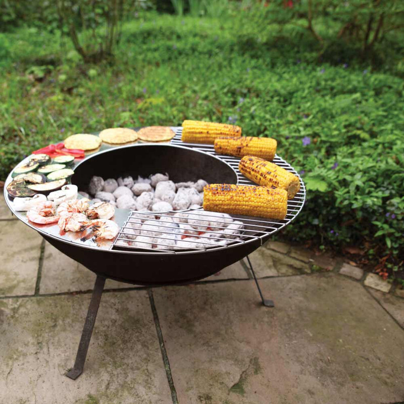 Grille De Cuisson En Fonte Esschert Design Pour Brasero - 60 X 1,3 Cm Avec Rainures Pour Une Cuisson Parfaite