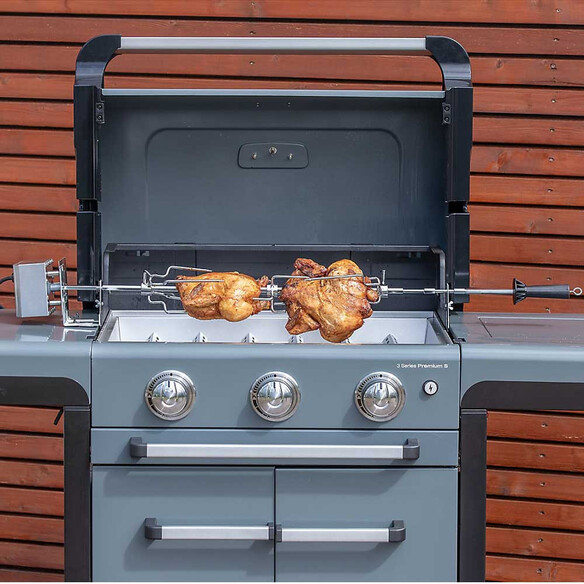 Tournebroche Campingaz moteur 230V pour barbecue gaz