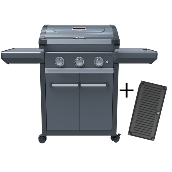 Barbecue gaz Premium 3 S : grille + plancha