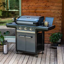Barbecue Premium 3 S Campingaz Terrasse réchaud latéral ouvert