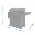 barbecue gaz Onyx Campingaz dimensions couvercle fermé