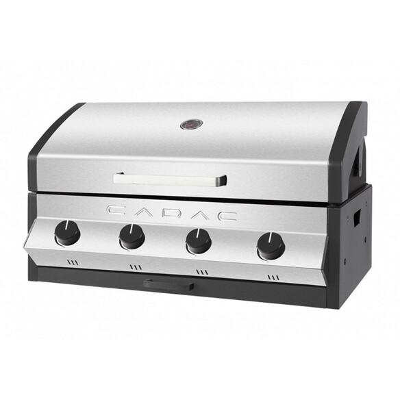 Barbecue gaz encastrable Meridian inox 4b Cadac vue latérale