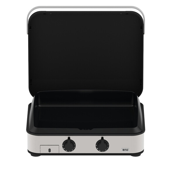 Plancha Gaz Enosign 65 Noir et Inox + Capot
