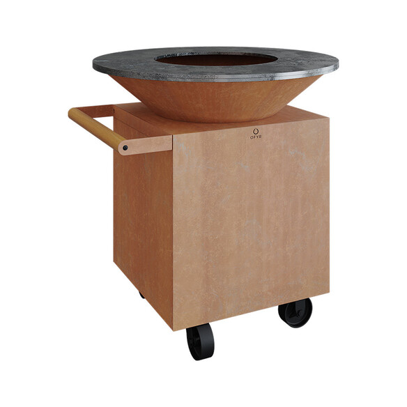 Pack complet Brasero Plancha Barbecue Corten Jupiter 120cm 