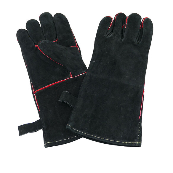 Paire Gants Barbecue Cuir Noir - Nordic Flame