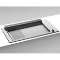 Double plaque de cuisson lisse rainurée Plancha Planet Oasi 80 gaz