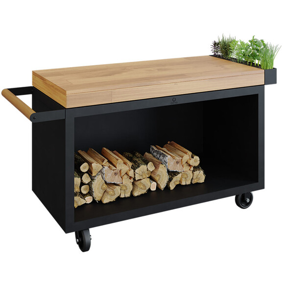 Table Noir PRO 135 Bois de Teck - Ofyr