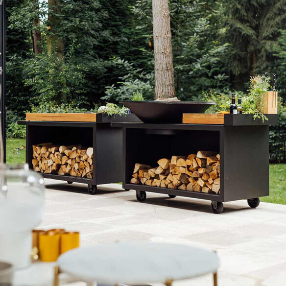 Table Noir PRO 135 Bois de Teck - Ofyr