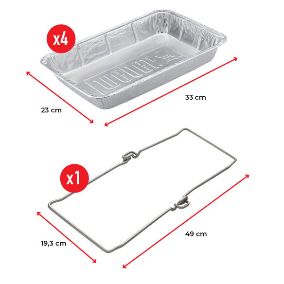 Kit support + barquettes barbecue Smokefire - Weber