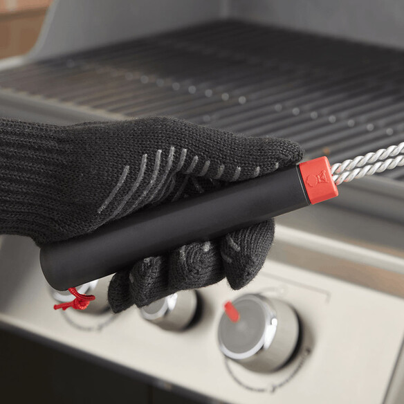 Poignée antidérapante Brosse inox en T nettoyage 46 cm - Weber Poignée antidérapante Brosse inox en T nettoyage 46 cm - Weber
