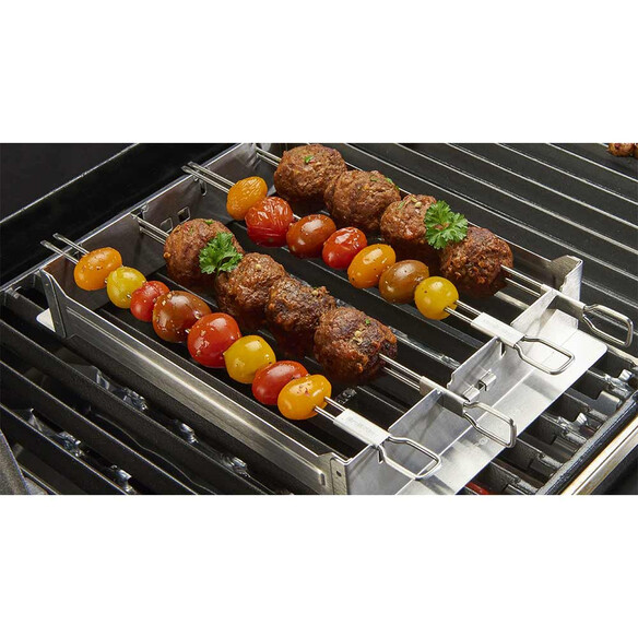 4 Pics Brochette Inox Broil King + Support Brochettes