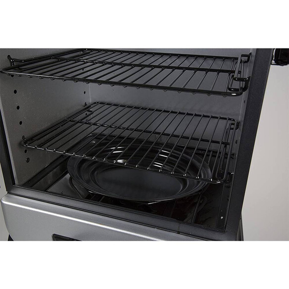 4 grilles de cuisson et déflecteur de chaleur sur Fumoir à copeaux vertical électrique Série 3 - PitBoss