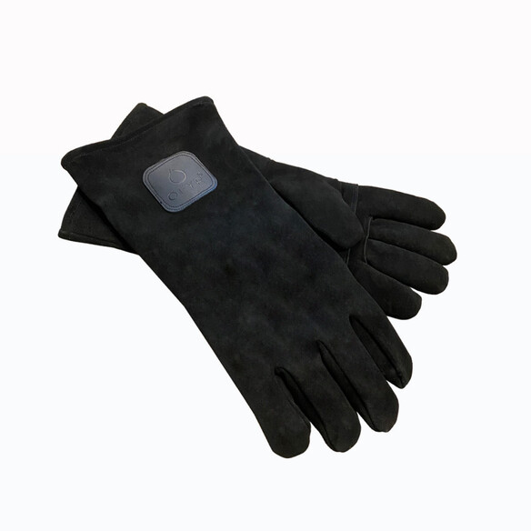 Gants barbecue L cuir noir