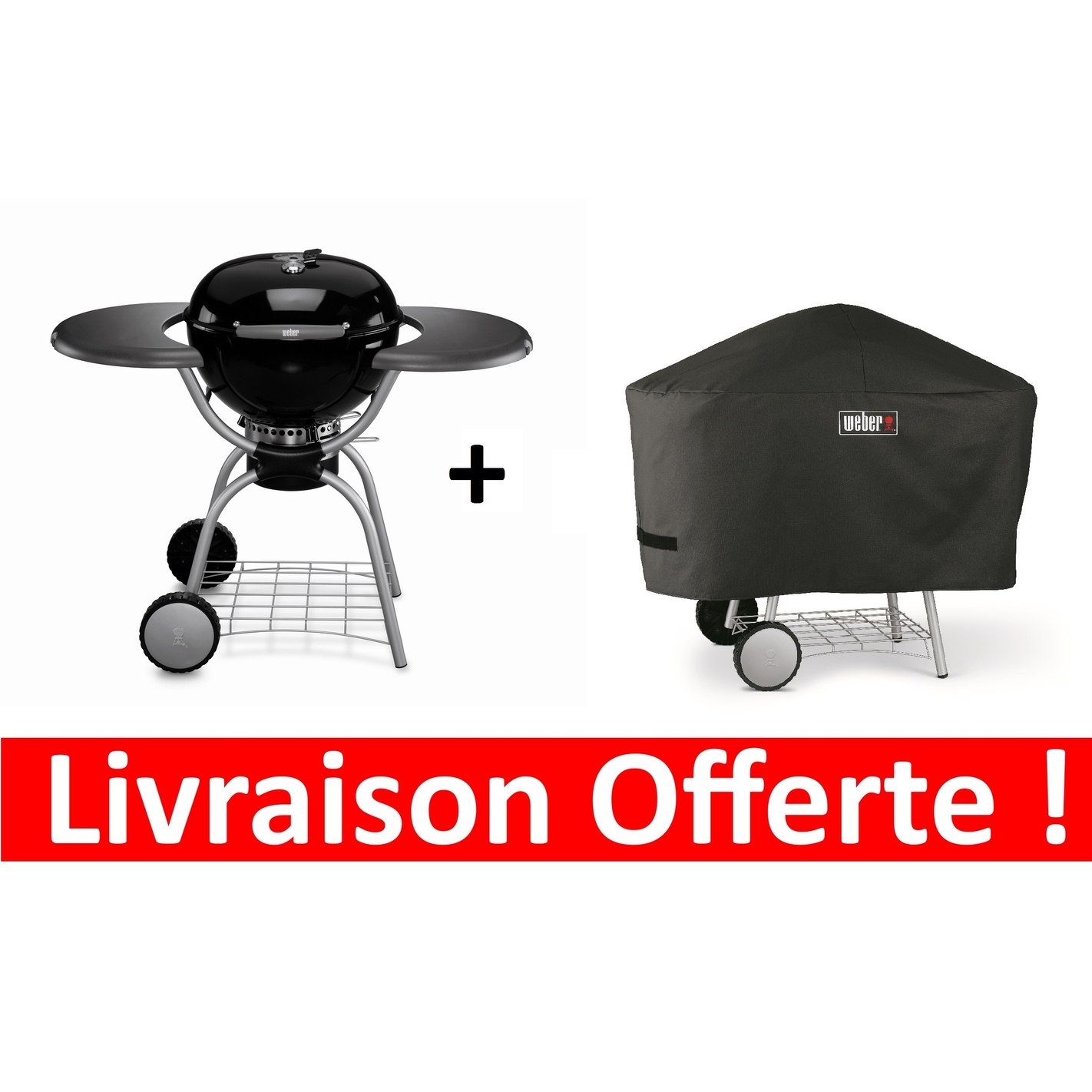 Barbecue charbon weber One Touch Deluxe Noir Pièces détachées Barbecue Weber charbon Weber One Touch Deluxe