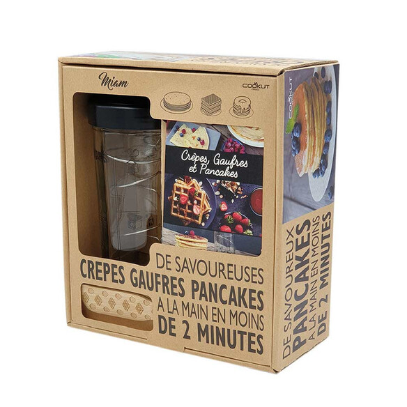 Kit préparation pâte crêpes Shaker Miam + livre de recettes - Cookut