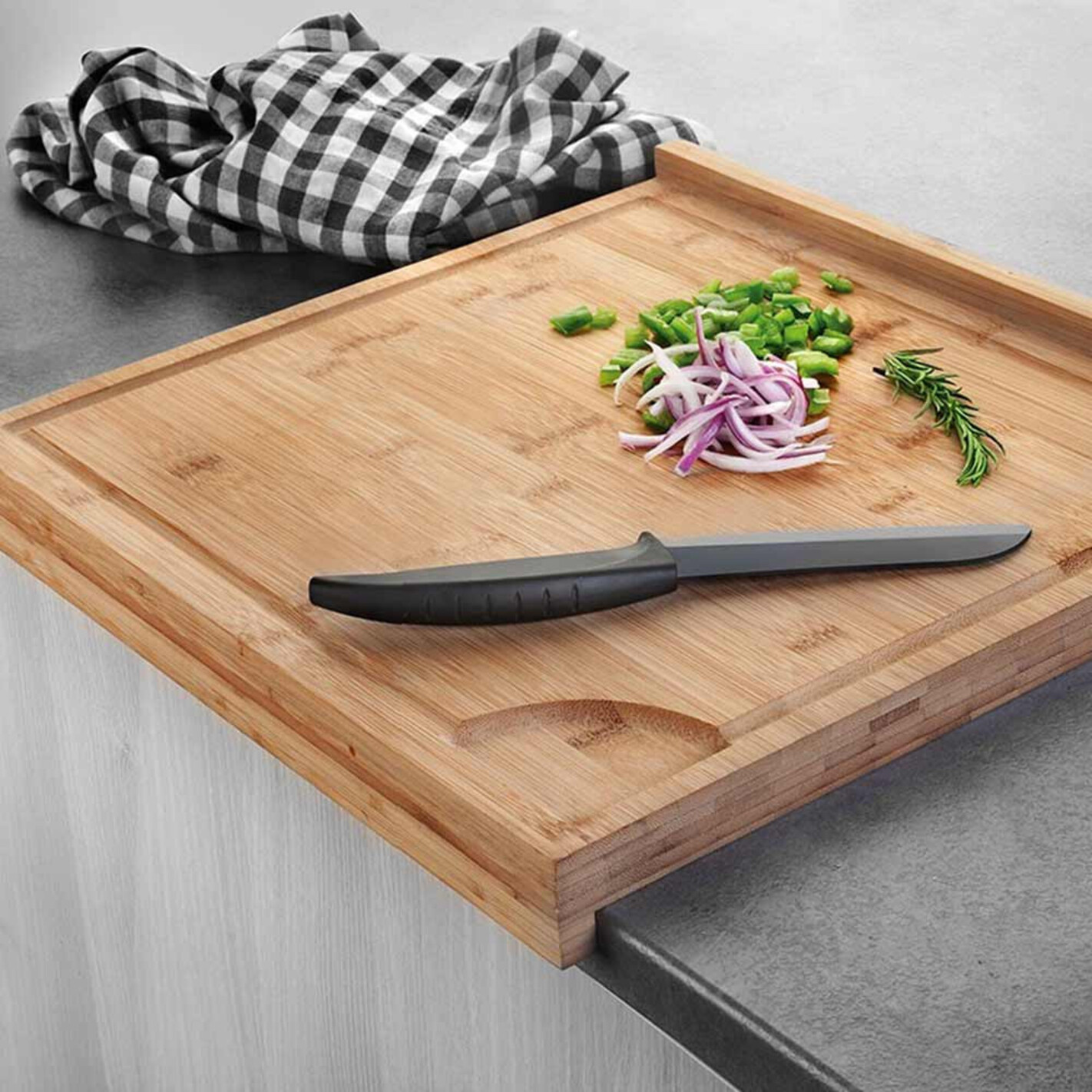 Planche de Découpe Evier en bambou Lacor