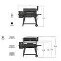 Dimensions barbecue Pellet Pro Series 1600