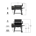 Dimensions du barbecue Pellet Pro Series1150 Dimensions du barbecue Pellet Pro Series1150
