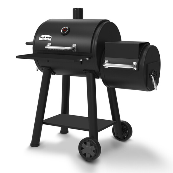 Vue latérale du barbecue à charbon Smoke Offset 400 - Broil King