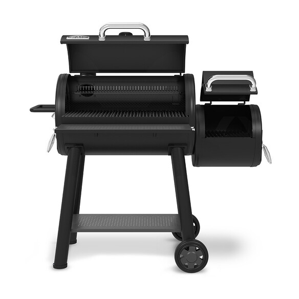 Vue façade ouverte barbecue Smoke Offset 500 Broil King