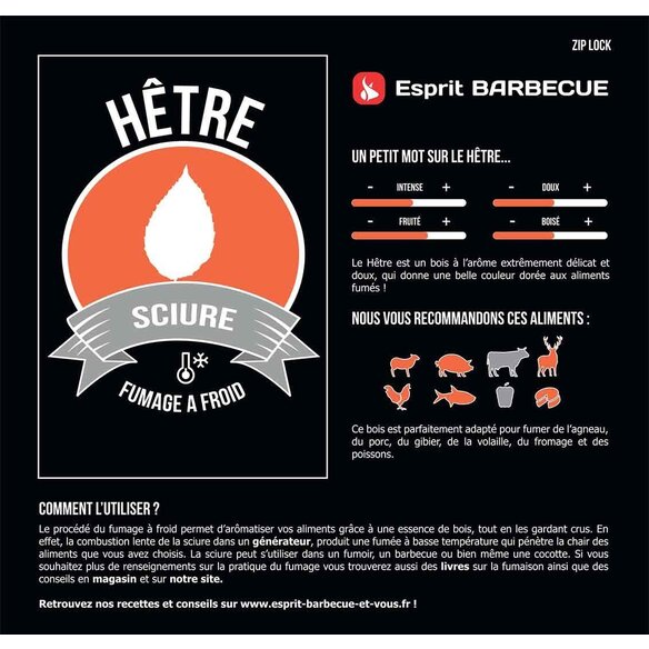 Sciure de fumage Hêtre 1KG