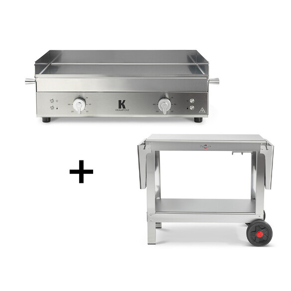 Pack plancha électrique K 65 + chariot plein air - Krampouz