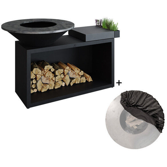 Brasero Ofyr Island 100 noir gris anthracite + housse