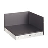 Plateau d'angle en inox et acier noir - Eno