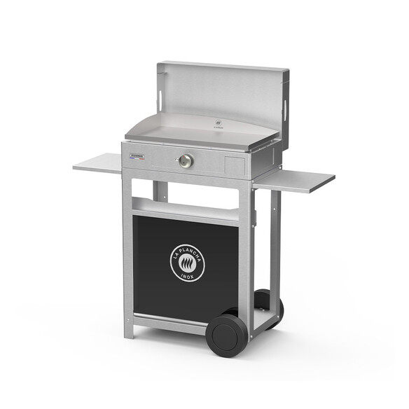 Plancha Edition 160 Le Marquier inox et électrique : chariot + couvercle inclus