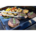 Zoom sur la plaque de cuisson mixte de la Plancha Pure Grill 260