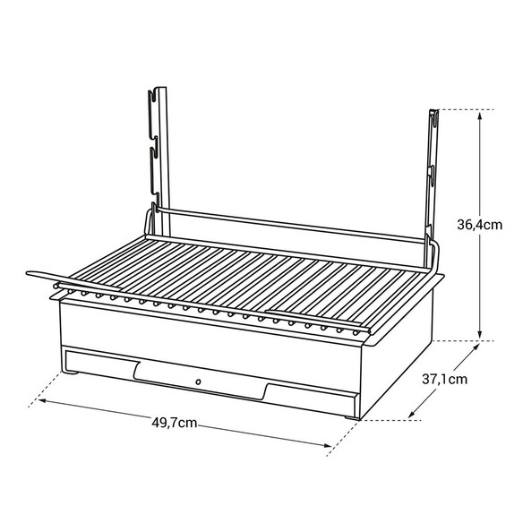 Dimensions barbecue Vulcain 48 x 28 Le Marquier