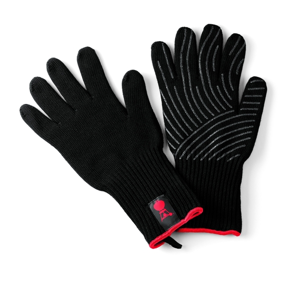 Gant De Barbecue Weber - Protection Longue Jusqu'à 350°C - Noir Avec Logo Brodé - Main Et Avant-bras