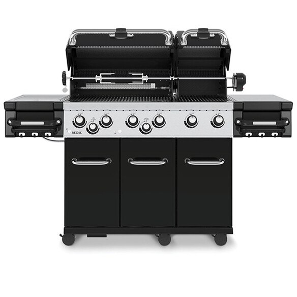 Barbecue Regal noir 690 Broil King couvercle ouvert