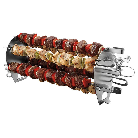 Rôtissoire à brochettes Weber avec viandes