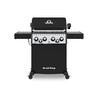 Barbecue Crown 490 rôtissoire + réchaud latéral Broil King vue face fermé