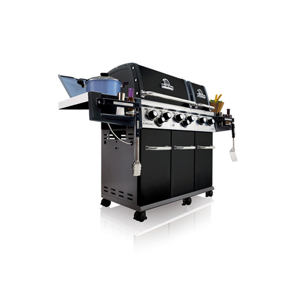 Barbecue Regal XL 690 noir avec un ensemble d'accessoires installés