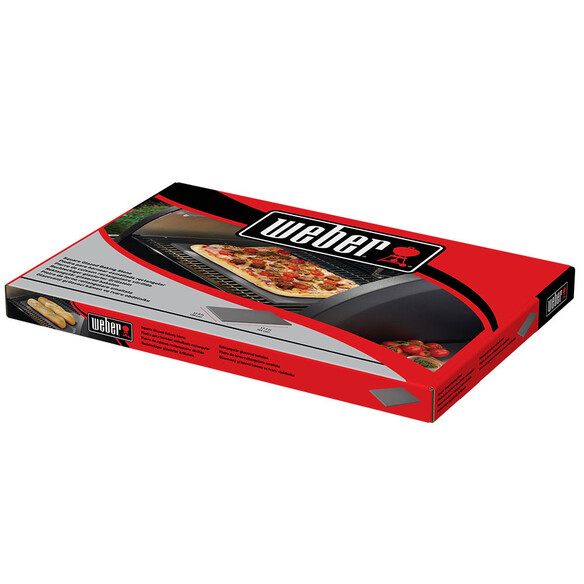 Côté droit du packaging de la pierre à pizza vitrifiée rectangulaire - Weber