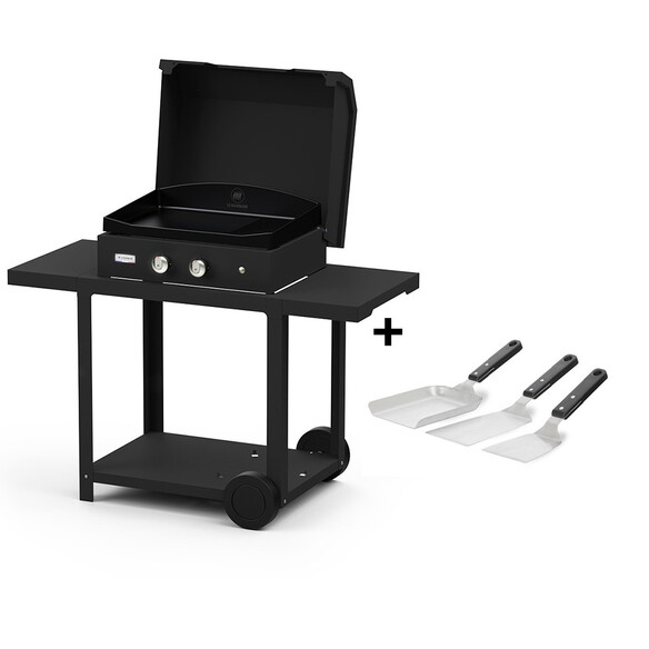 Pack combo Plancha Pure 260 + capot + kit 3 spatules inox