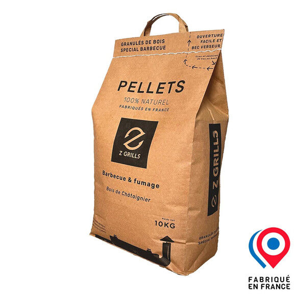 Sac de pellets 10 kg Bois de Châtaignier - Z Grills Sac de pellets 10 kg Bois de Châtaignier - Z Grills
