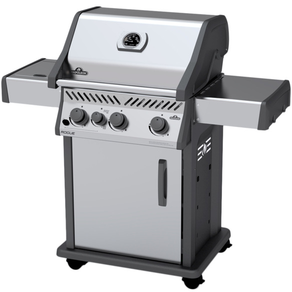 Barbecue Rogue XT Inox 425 + Sizzle Zone vue latérale