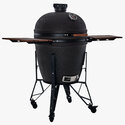 The Bastard Urban XL  barbecue Kamado vue latérale tablettes ouvertes